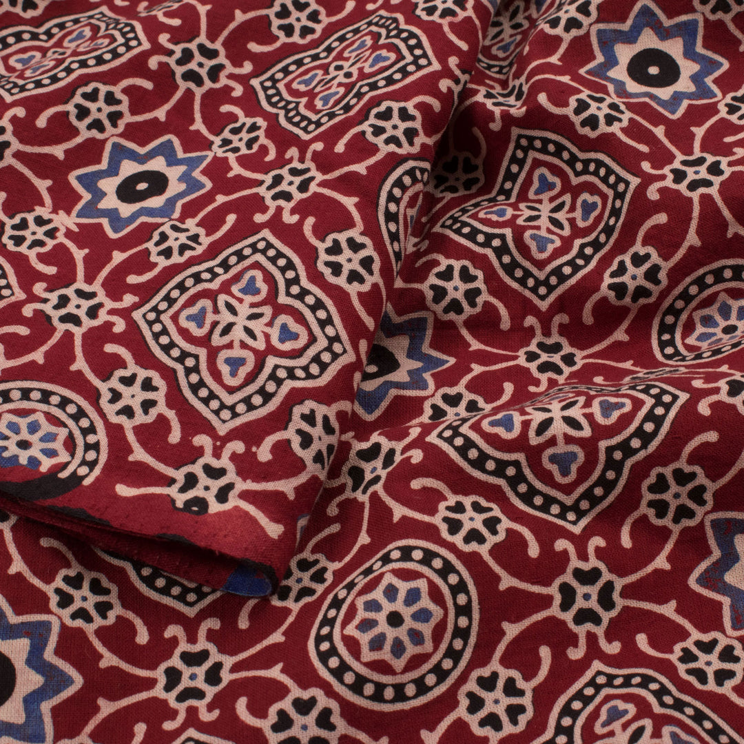 Ajrakh Printed Cotton Salwar Suit Material 10053765