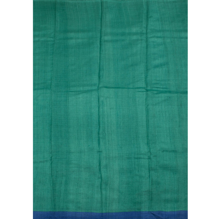 Hand Block Printed Tussar Silk Salwar Suit Material 10055467