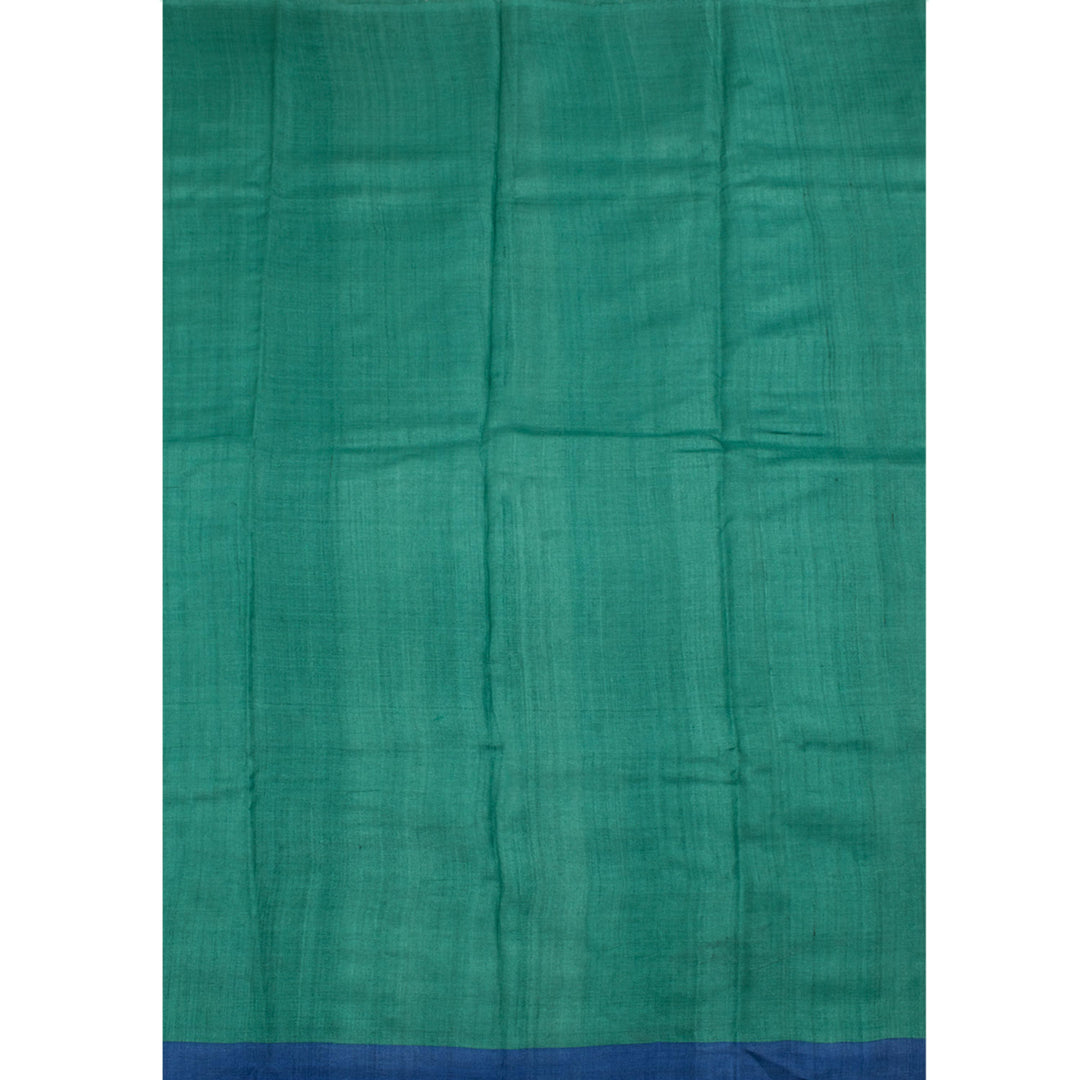 Hand Block Printed Tussar Silk Salwar Suit Material 10055467