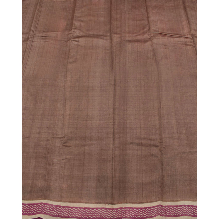 Hand Block Printed Tussar Silk Salwar Suit Material 10055942