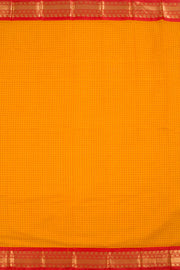 Orange Handwoven Gadwal Kuttu Cotton Saree 10061422