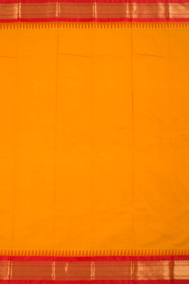 Orange Handloom Gadwal Kuttu Cotton Saree 10061423