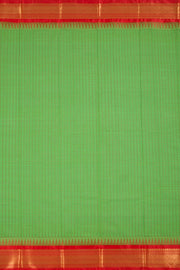 Mantis Green Handwoven Gadwal Kuttu Cotton Saree 10061430