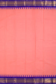 Salmon Pink Handloom Gadwal Kuttu Cotton Saree 10061437
