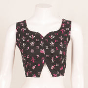 Sweetheart Neck Kantha Embroidered Cotton Blouse 10059249