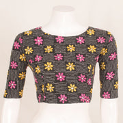 Kantha Embroidered Cotton Blouse 10059250