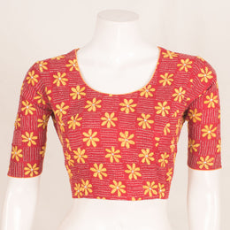 Kantha Embroidered Cotton Blouse 10059252