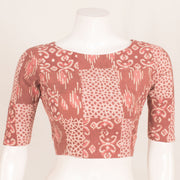 Brown Dabu Printed Cotton Blouse 10059254