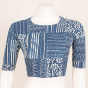 Indigo Blue Dabu Printed Cotton Blouse 10059257