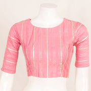 Pink Gotapatti Embroidered Chanderi Blouse 10059331