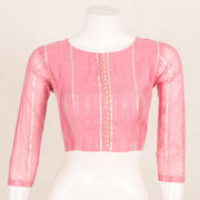 Pink Gotapatti Embroidered Chanderi Blouse 10059332