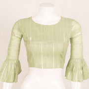 Green Gotapatti Embroidered Chanderi Blouse 10059333