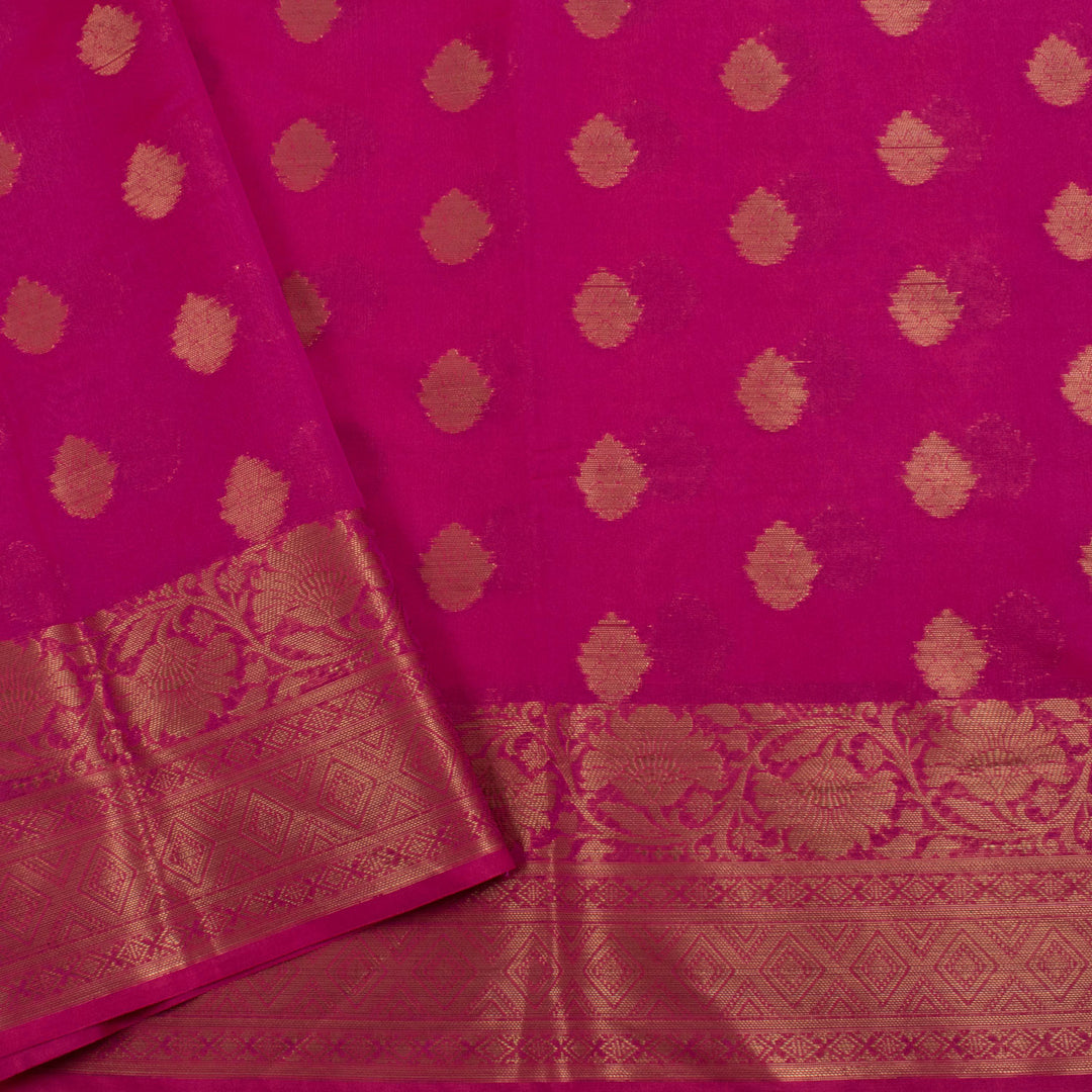 Handloom Banarasi Katrua Silk Cotton Saree 10056829