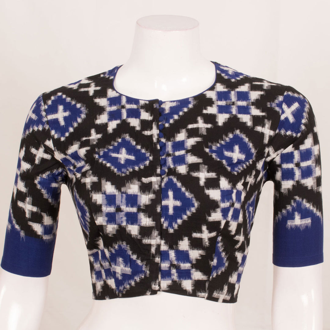 Handcrafted Double Ikat Cotton Blouse 10055525