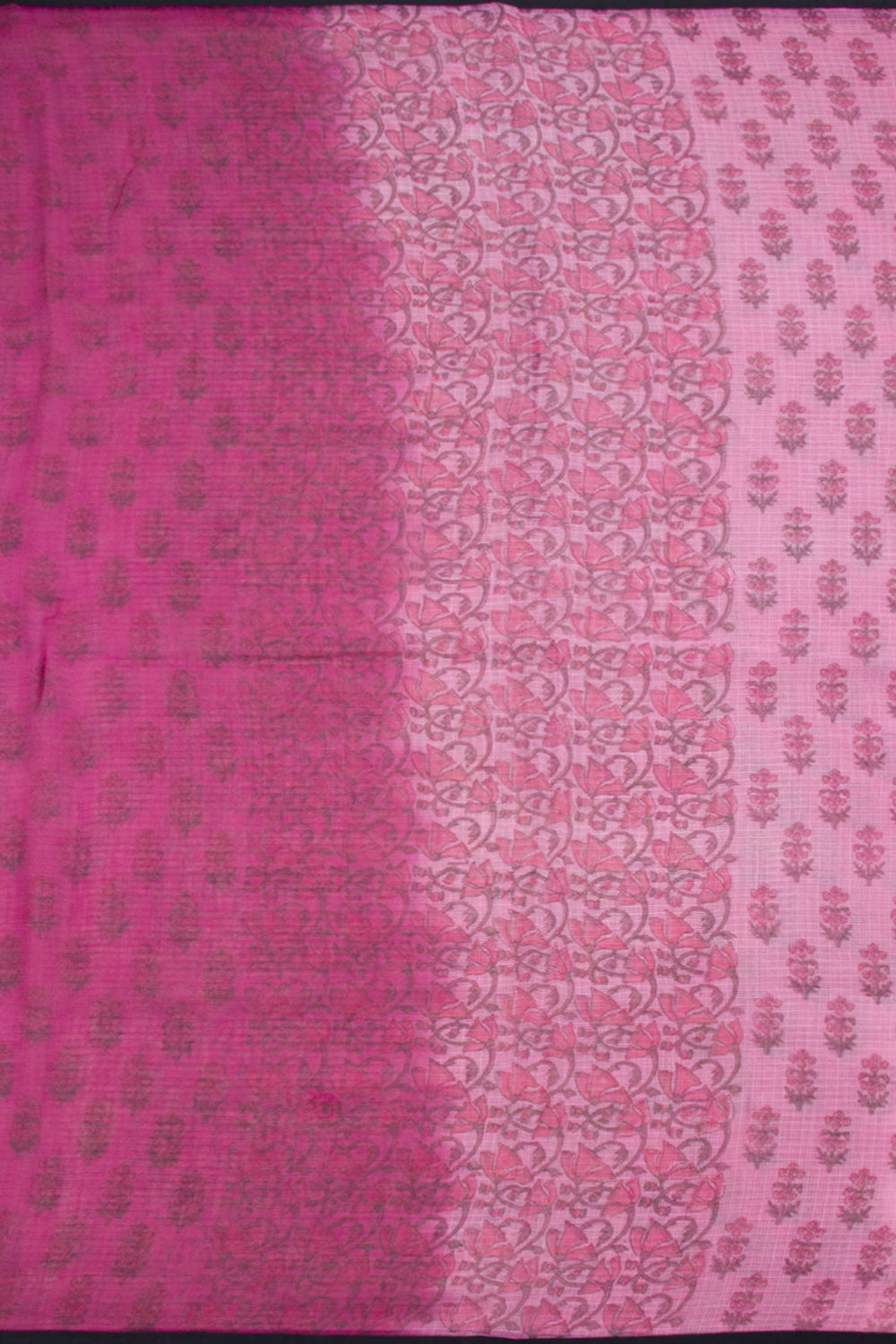 Pink Hand Block Printed Kota Cotton Saree 10059916