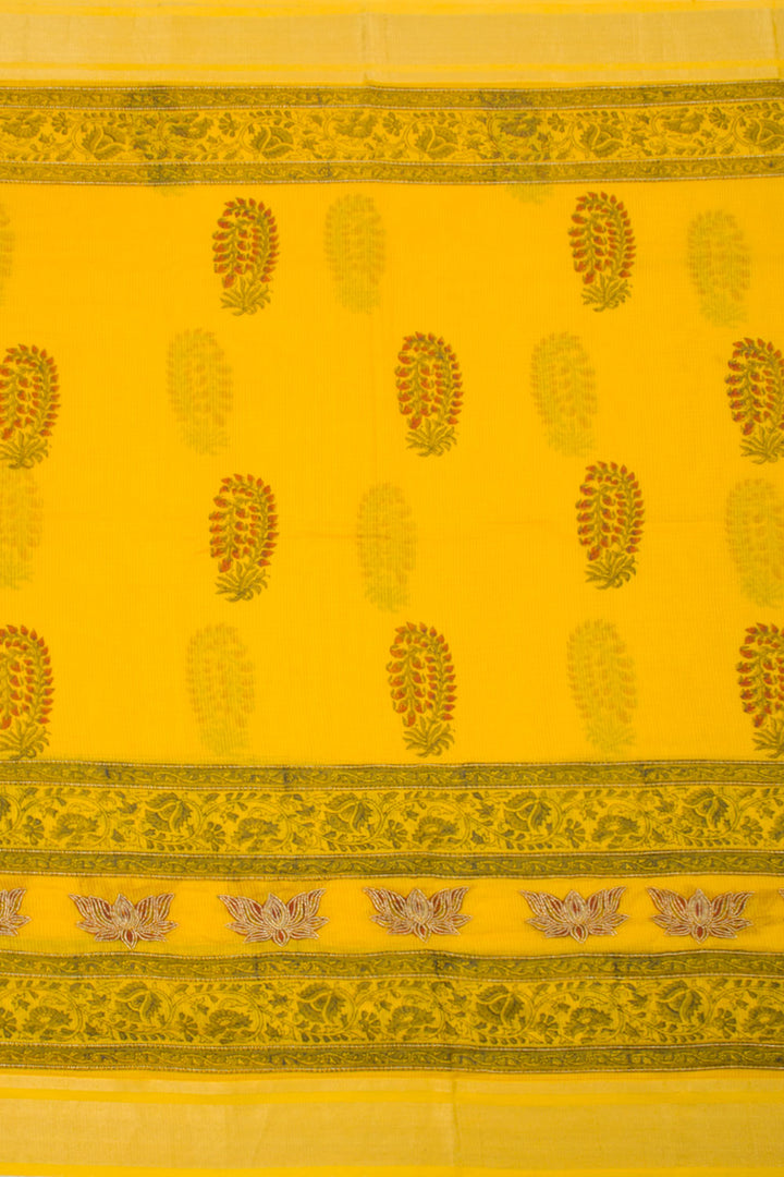 Hand Embroidered Maheshwari Silk Cotton Saree 10062253