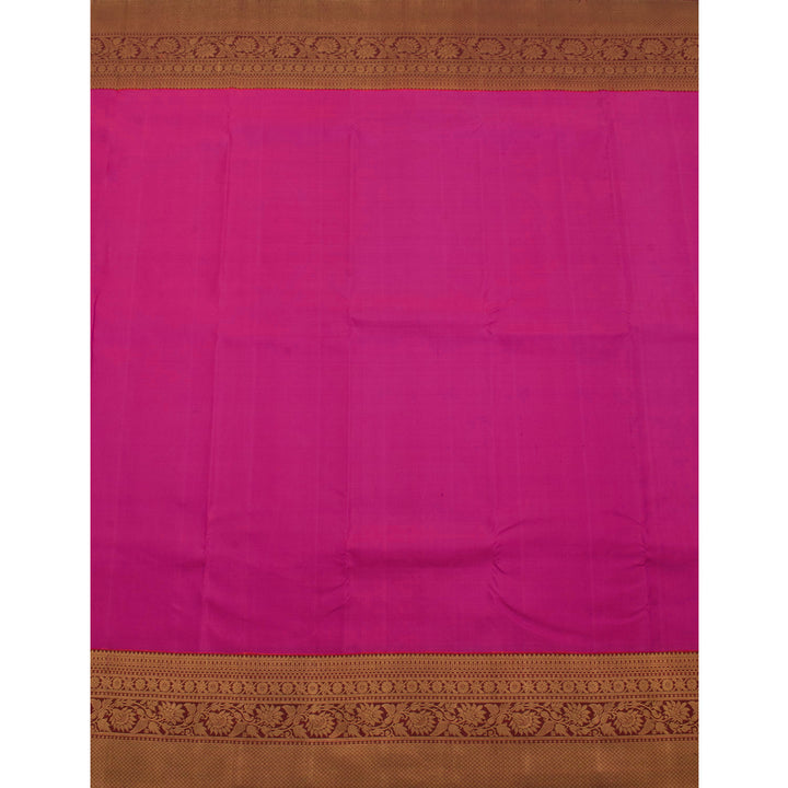 Handloom Pure Zari Bridal Korvai Kanjivaram Silk Saree 10056108
