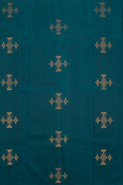 Dark Teal Pure Zari Kanjivaram Silk Saree 10058952