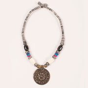 Handcrafted Necklace With Brass Pendant 10054926