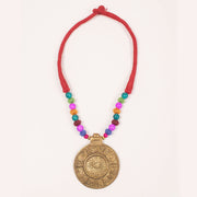 Handcrafted Necklace With Brass Pendant 10054930