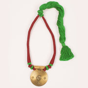 Handcrafted Necklace With Brass Pendant 10054934