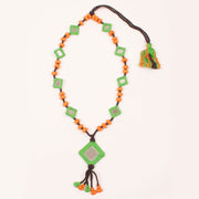 Handcrafted Mirror Work Single Line Necklace 10054943