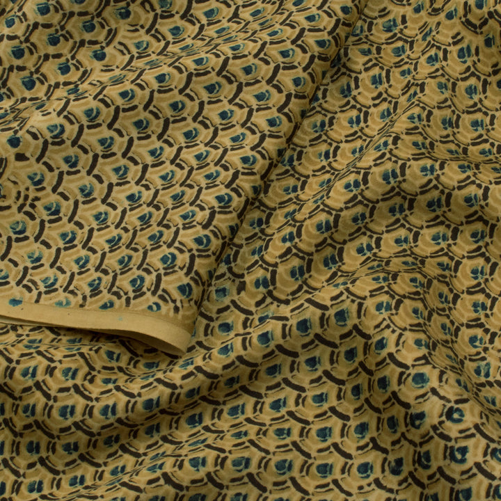 Ajrakh Printed Satin Silk 2 pc Salwar Suit Material 10054221