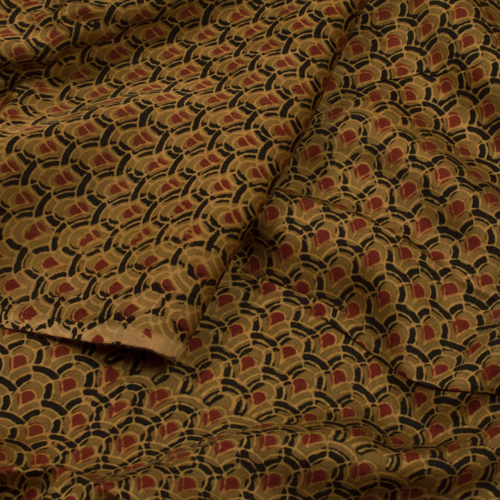 Ajrakh Printed Satin Silk 2 pc Salwar Suit Material 10054223