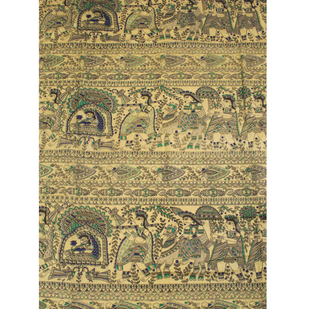 Madhubani Printed Bhagalpur Silk Salwar Suit Material 10056881