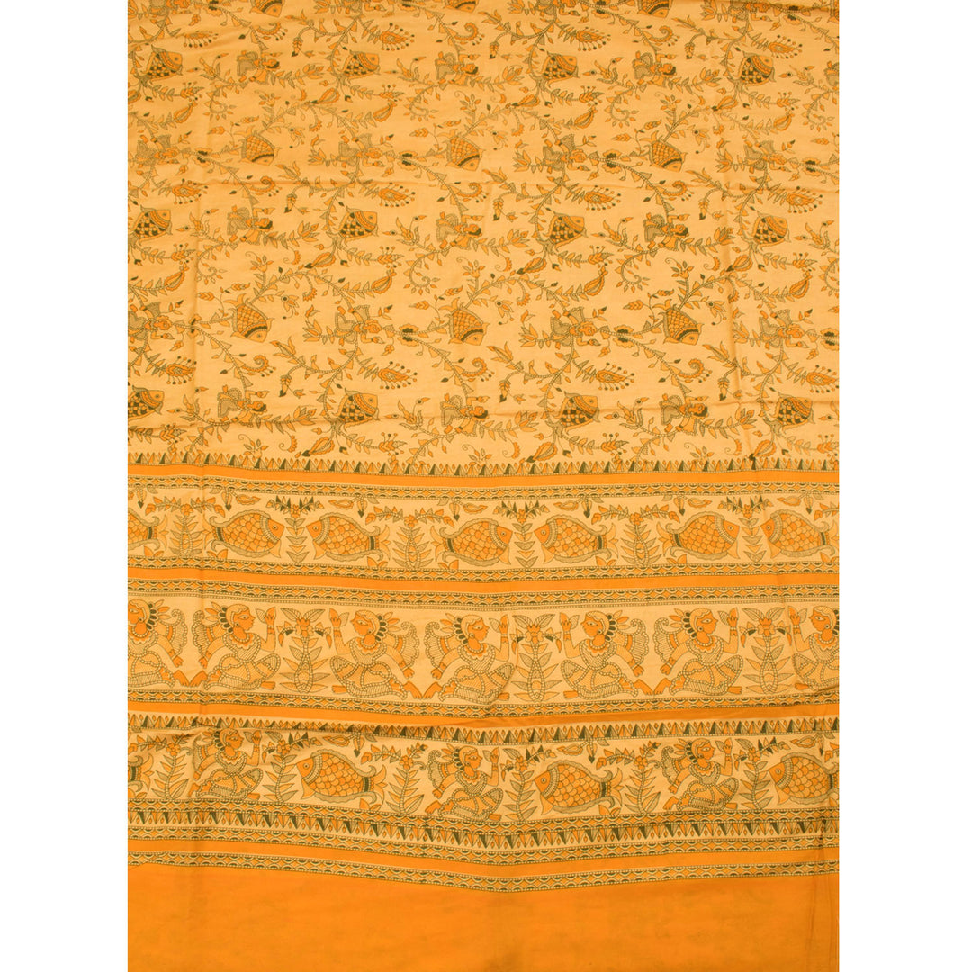 Madhubani Printed Bhagalpur Silk Salwar Suit Material 10056885