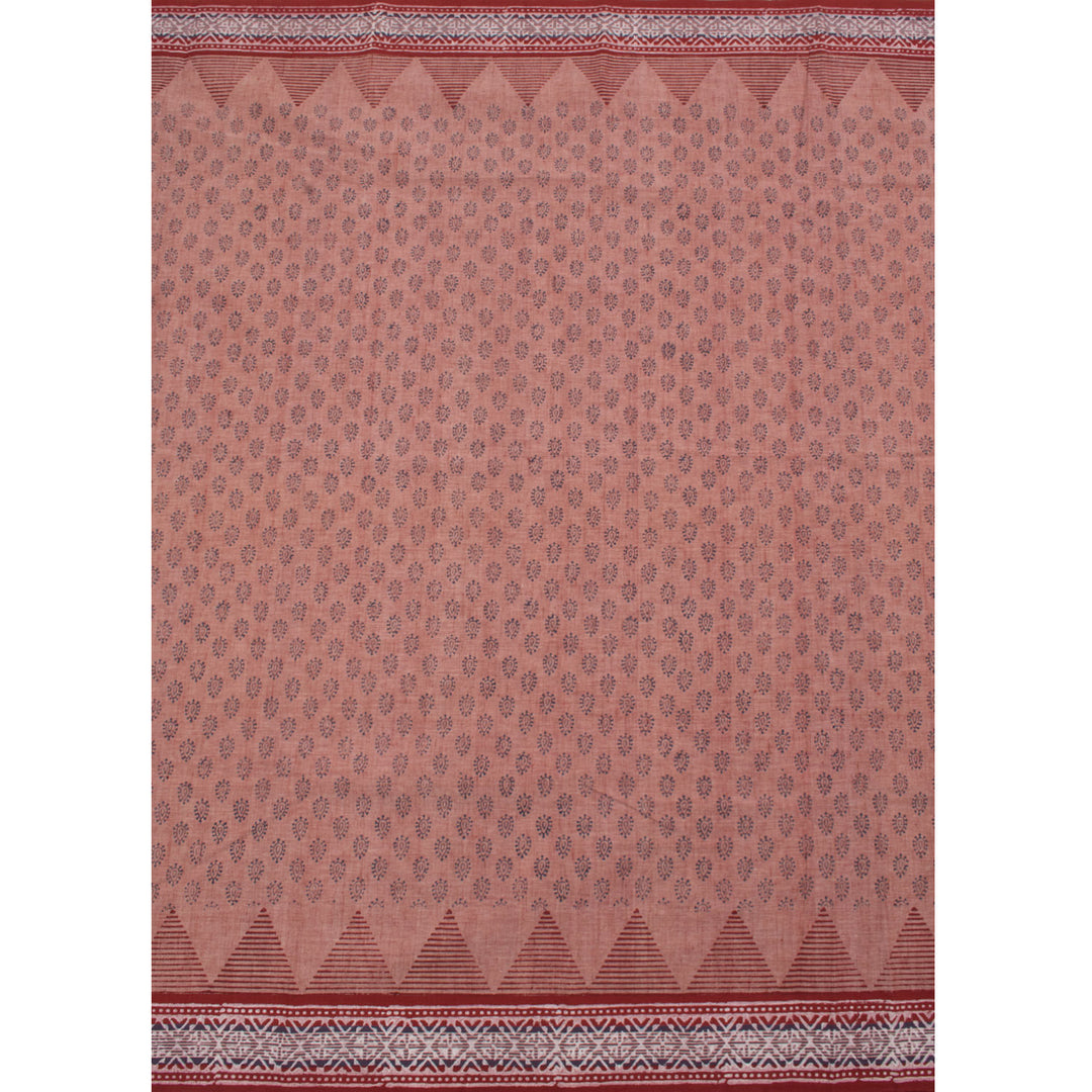 Hand Block Printed Cotton Saree 10056317