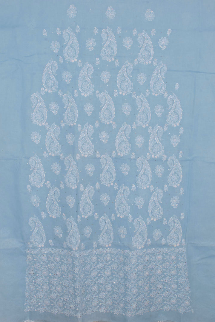 Chikankari Embroidered Cotton Salwar Suit Material 10057972