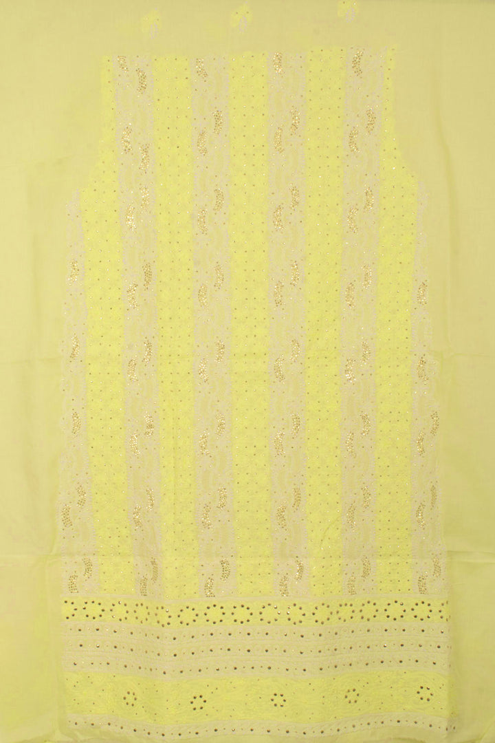 Chikankari Embroidered Cotton Salwar Suit Material 10057977