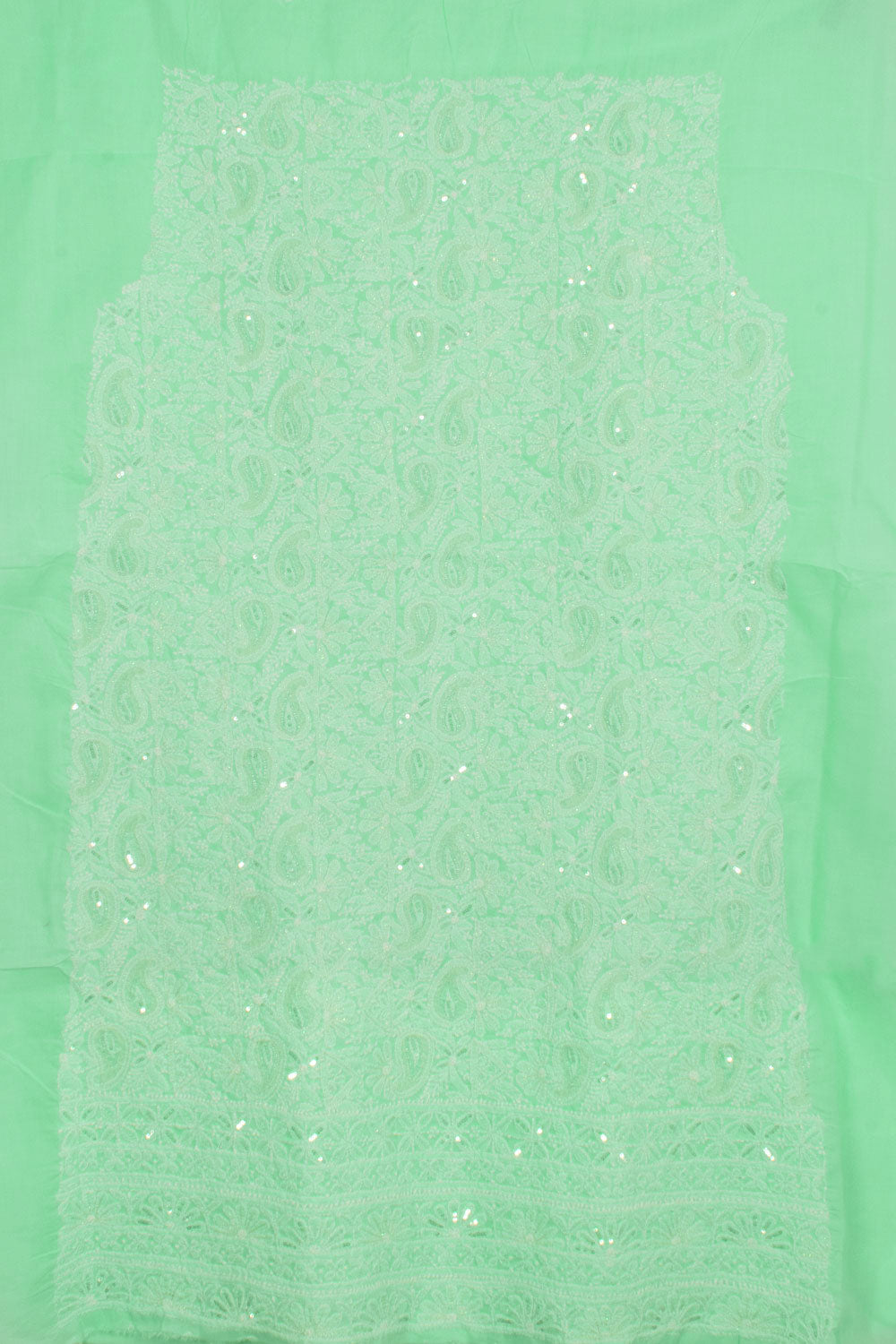 Chikankari Embroidered Cotton Salwar Suit Material 10057981