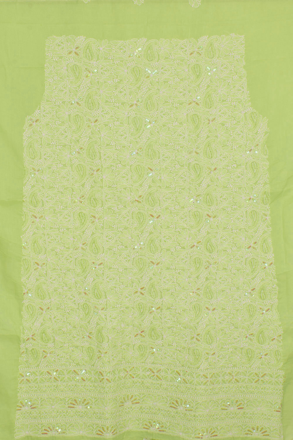 Chikankari Embroidered Cotton Salwar Suit Material 10057983