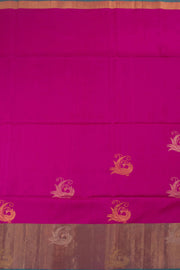 Barbie Pink Handloom Kanjivaram Soft Silk Saree 10058495