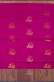 Barbie Pink Handloom Kanjivaram Soft Silk Saree 10058495