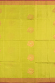 Lime Green Handloom Kanjivaram Soft Silk Saree 10059287