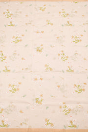 White Printed Chanderi Silk Cotton Saree 10059697