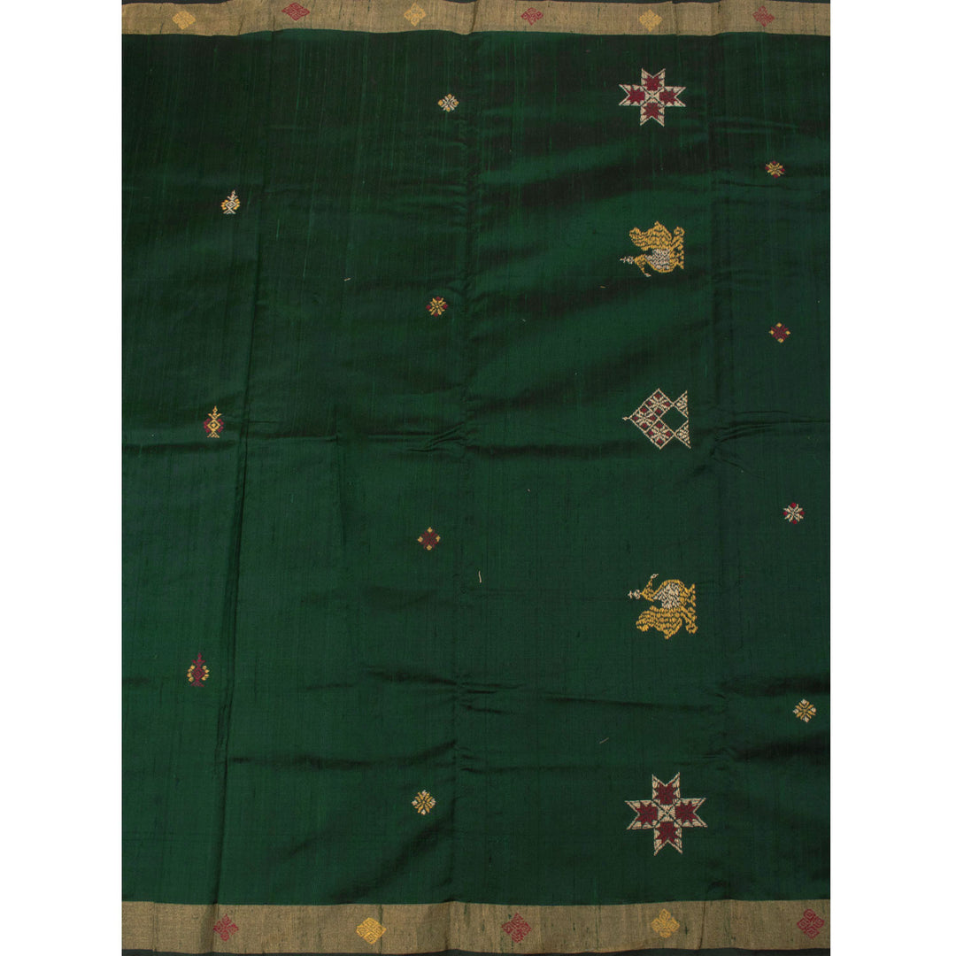 Hand Embroidered Tussar Silk Saree 10057532