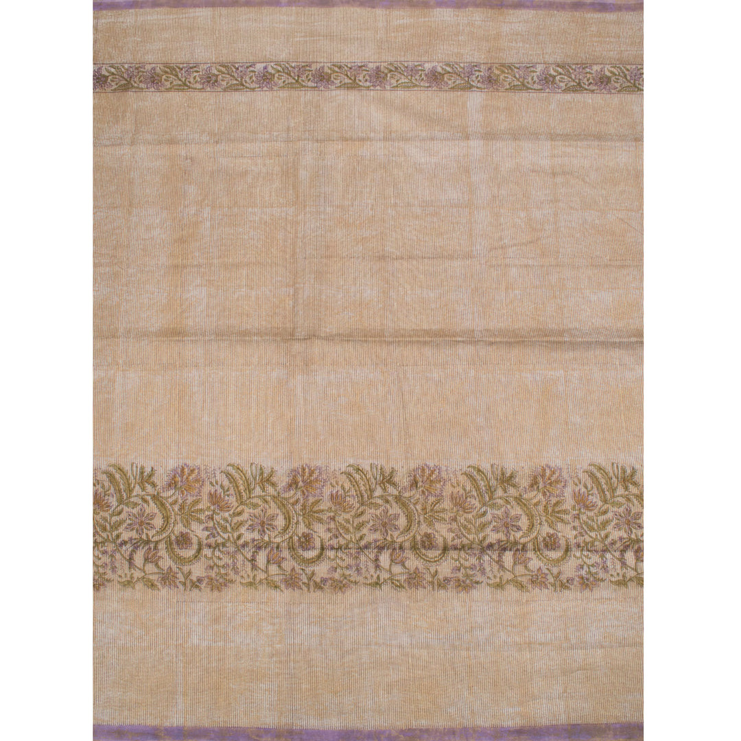 Hand Block Printed Chanderi Silk Cotton Saree 10055770