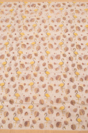 White Printed Chanderi Silk Cotton Saree 10059695