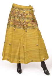 Hand Painted Madhubani Bhagalpur Tussar Silk Skirt 10057655