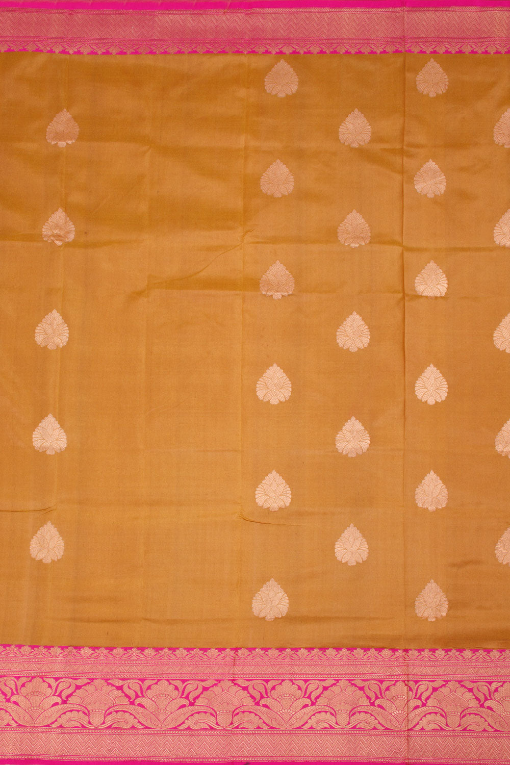 Mustard Yellow Handloom Banarasi Kadhwa Katan Silk Saree 10061142