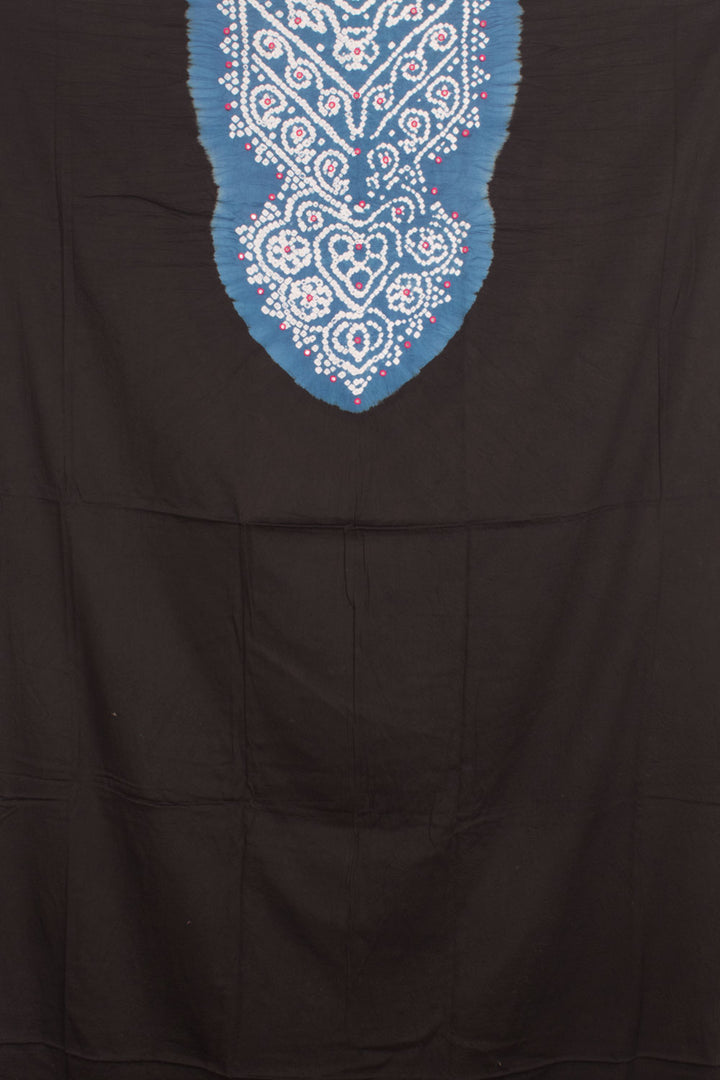 Black Mirror Work Bandhani Cotton 3-Piece Salwar Suit Material 10059062