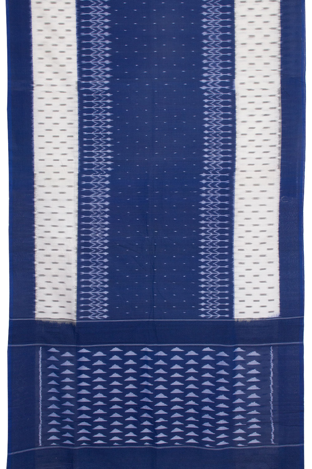 Blue Handloom Pochampally Ikat Cotton Saree 10060520