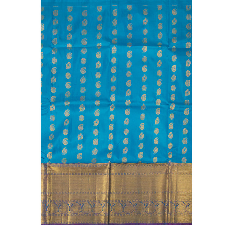 5 to 9 Year Size Pure Zari Kanchipuram Pattu Pavadai Material 10054682