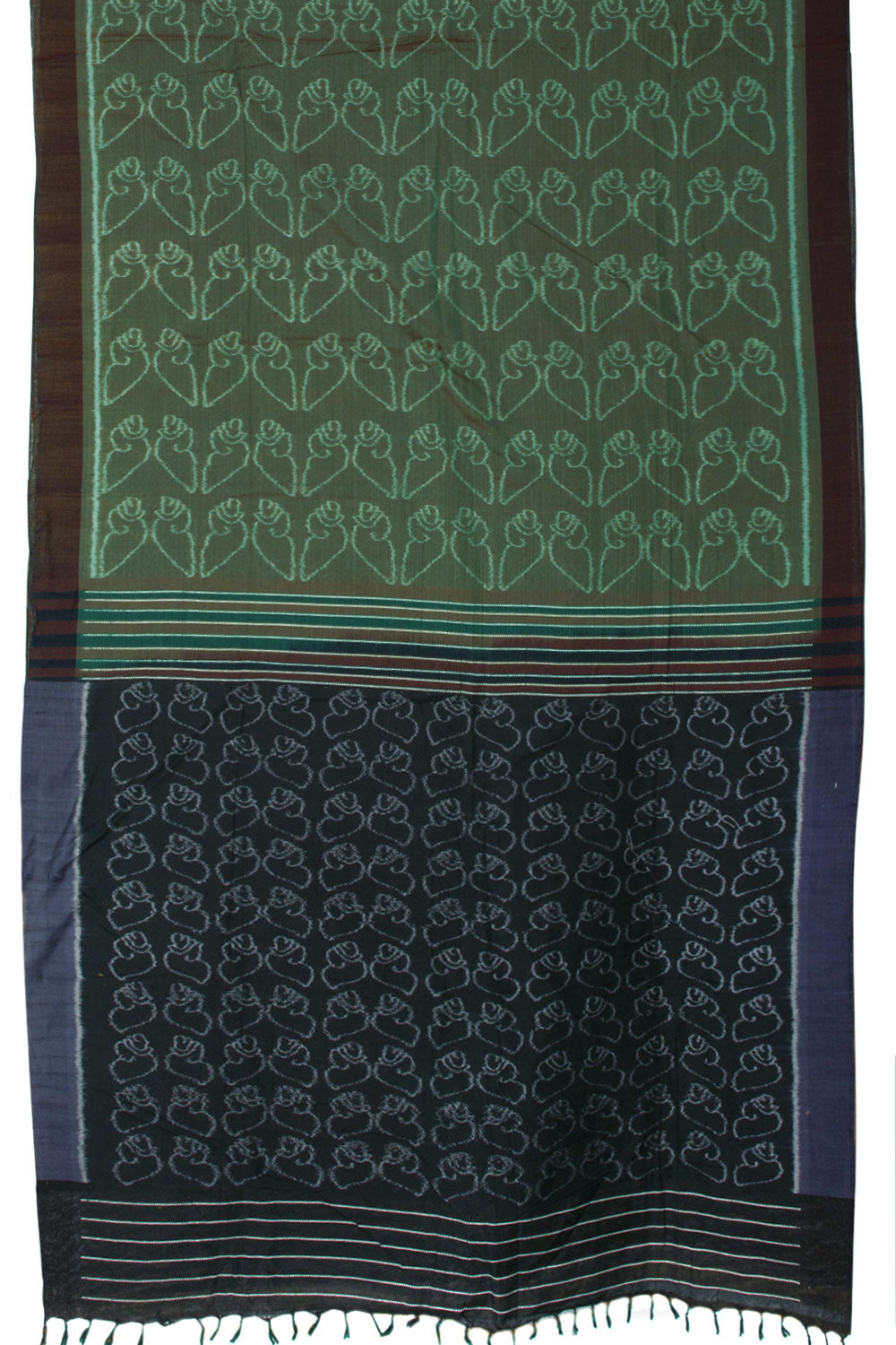 Green Handloom Odisha Ikat Cotton Saree 10060316
