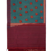 Hand Painted Pen Kalamkari Korvai Kanjivaram Silk Saree 10055866