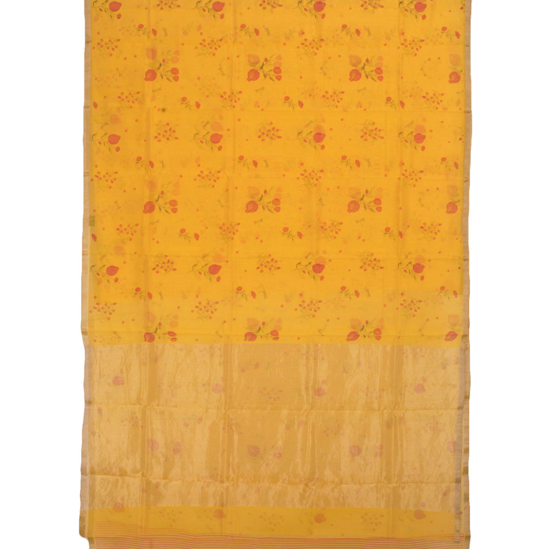 Printed Handloom Chanderi Silk Cotton Saree 10055904